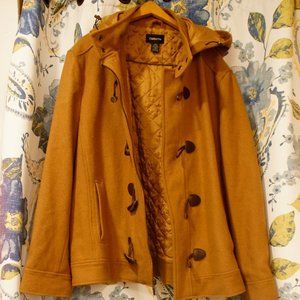 Claiborne Men's XXL Khaki Wool Winter Coat